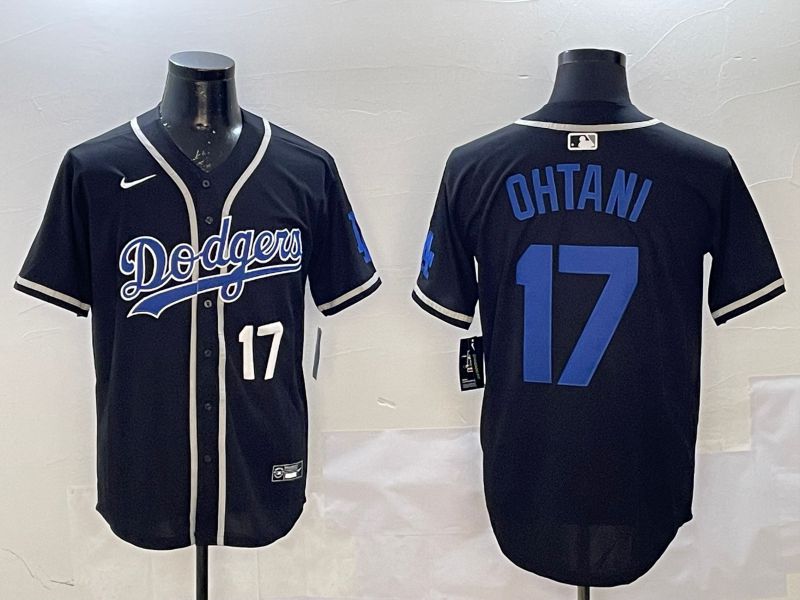 Men Los Angeles Dodgers #17 Ohtani Black Fashion Game 2025 Nike MLB Jersey style 5->los angeles dodgers->MLB Jersey